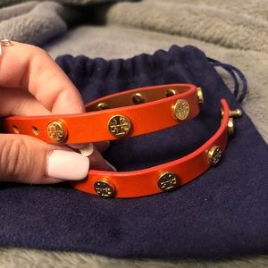 Tory Burch double wrap logo bracelet